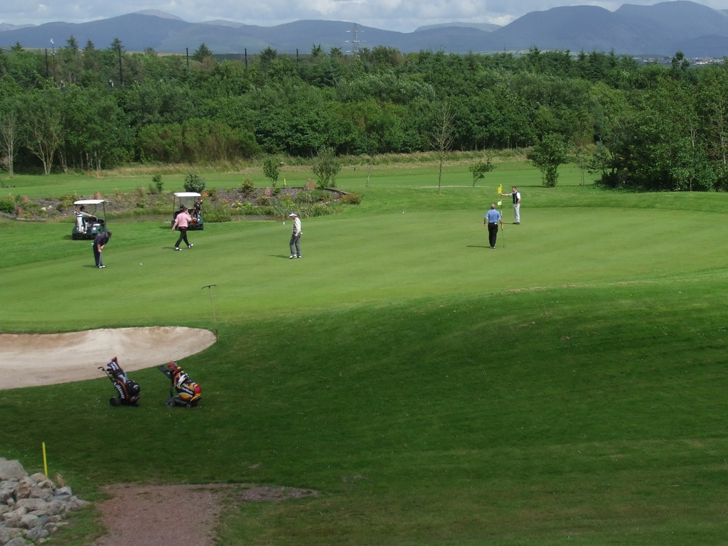 Whitehaven Golf Club course and surrounding fells