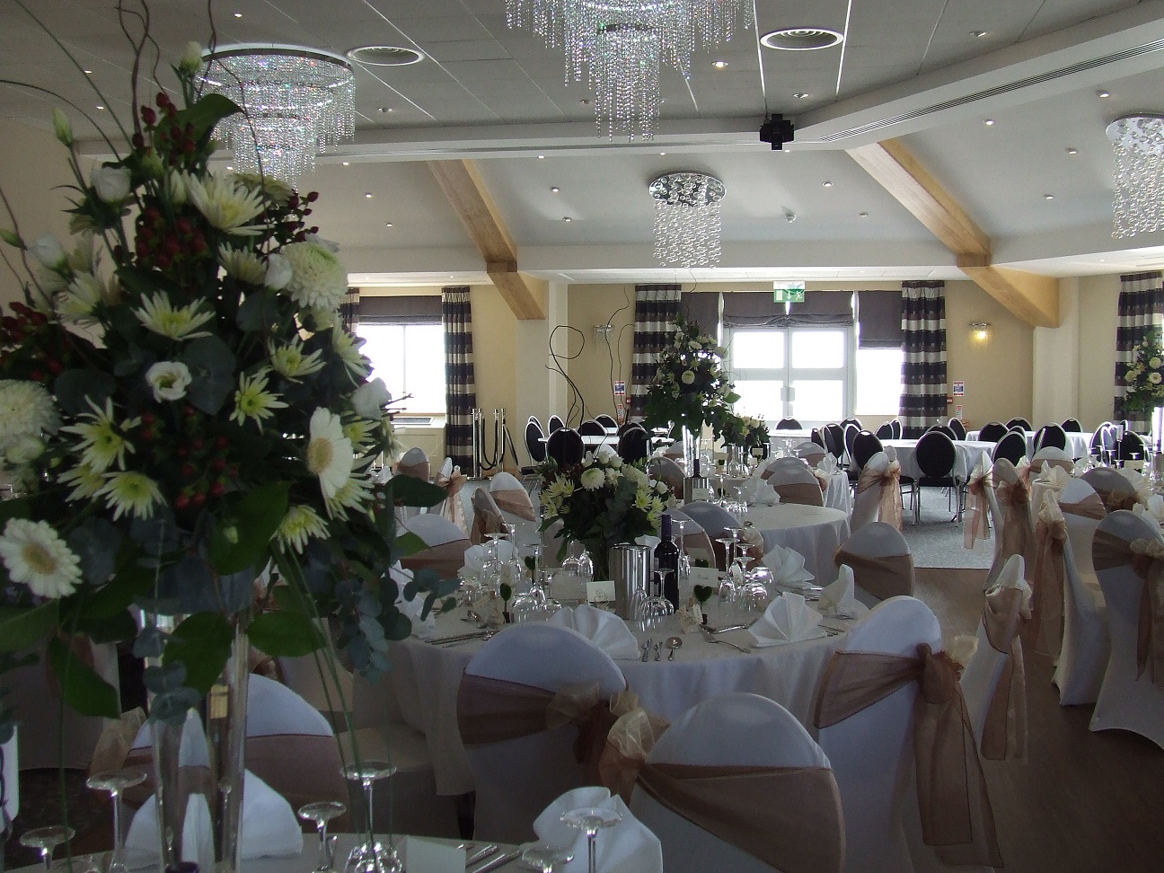 Function room prepared for an event